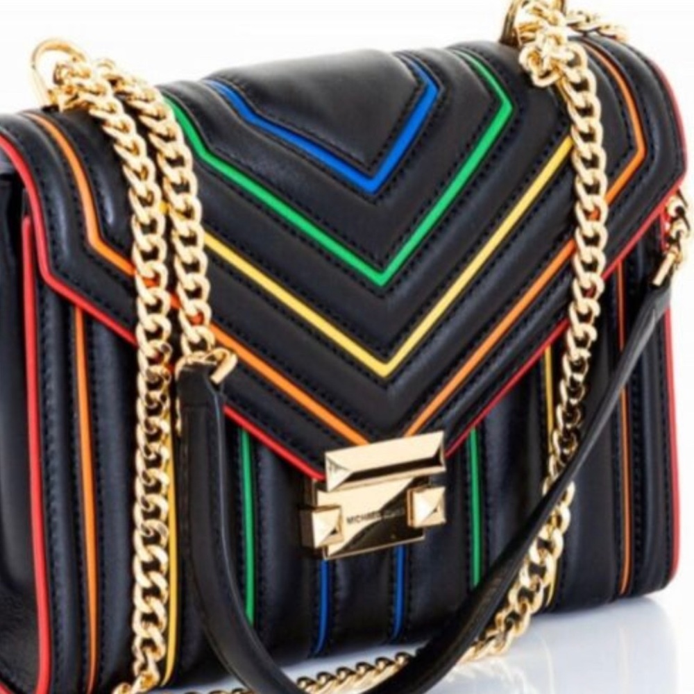 Whitney Large Rainbow Quilted Leather bag